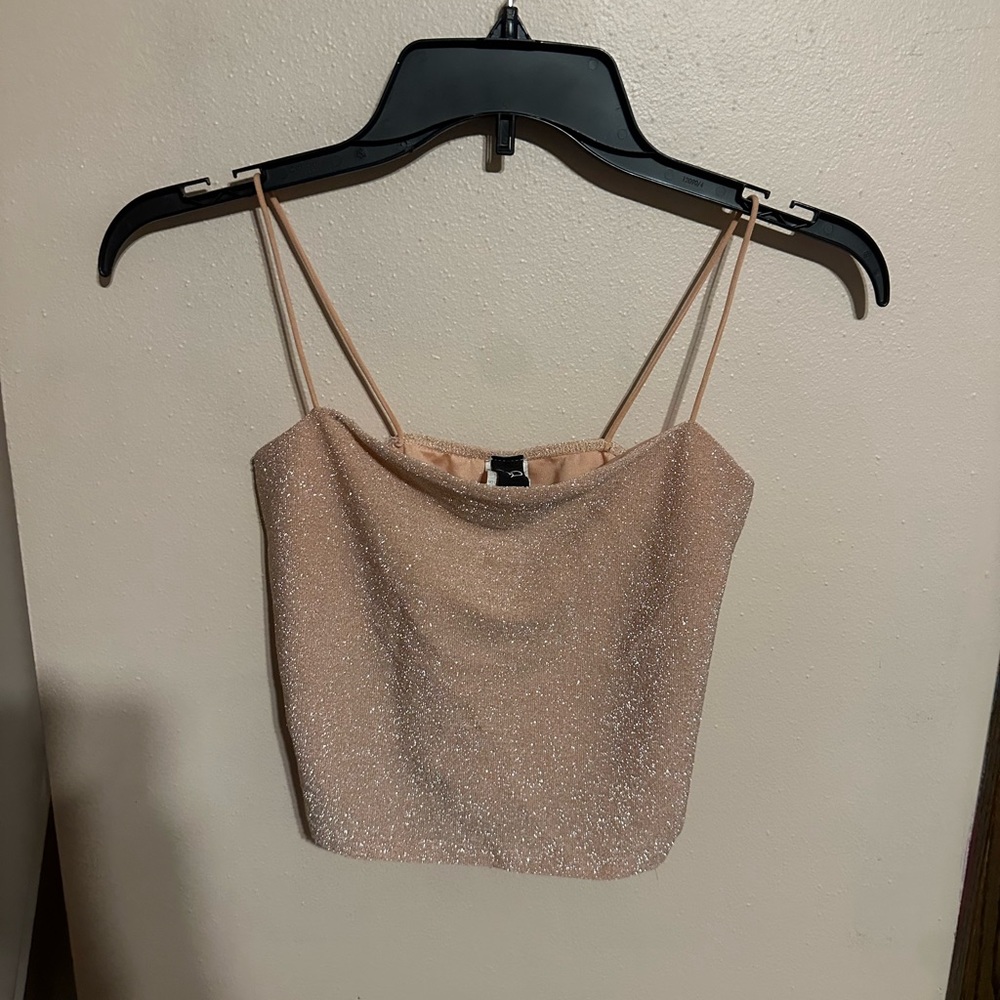 Sparkly crop top fits like s/m